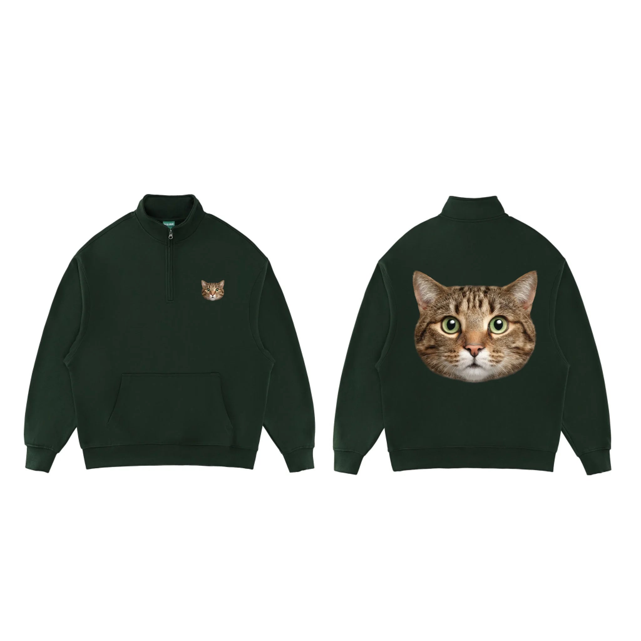 Custom Set Pet Printed Essential Half-Zip Sweatshirt