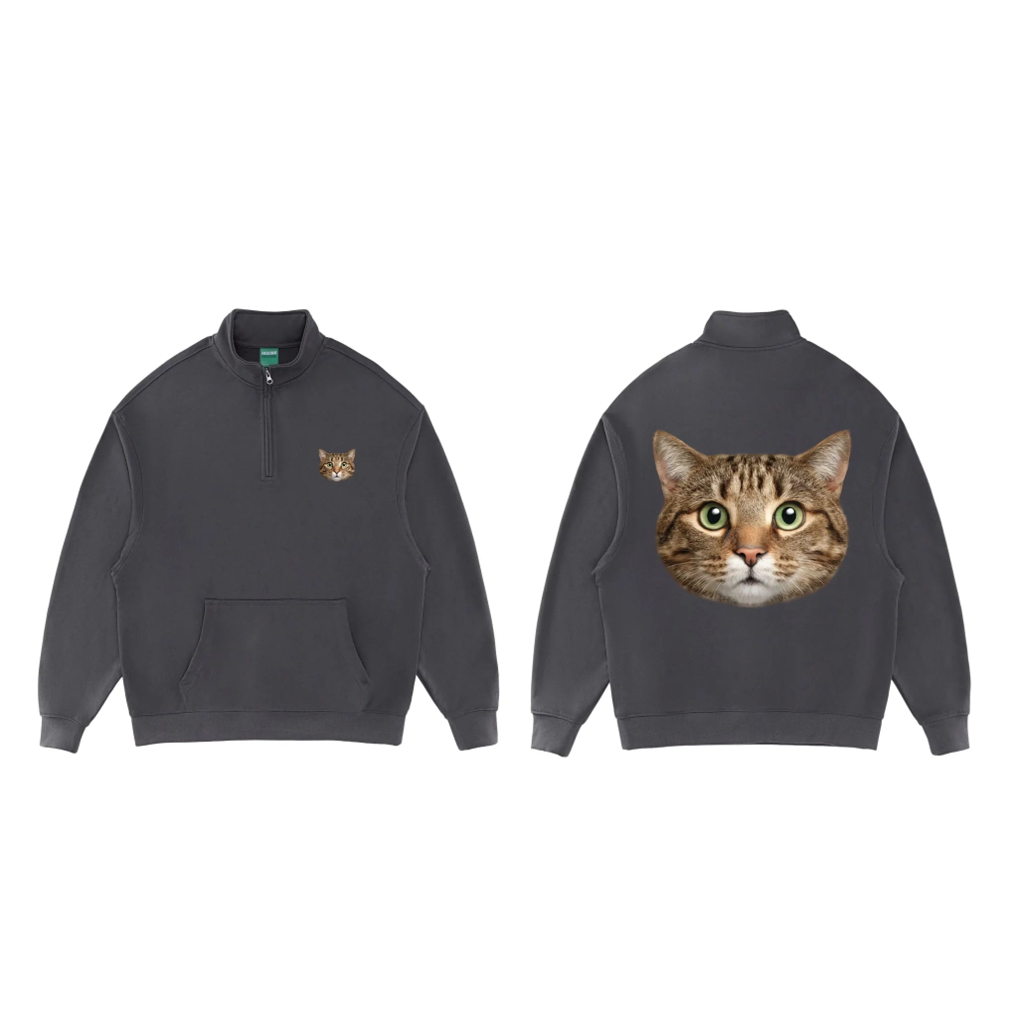 Dark Grey_Essential Halfzip sweats