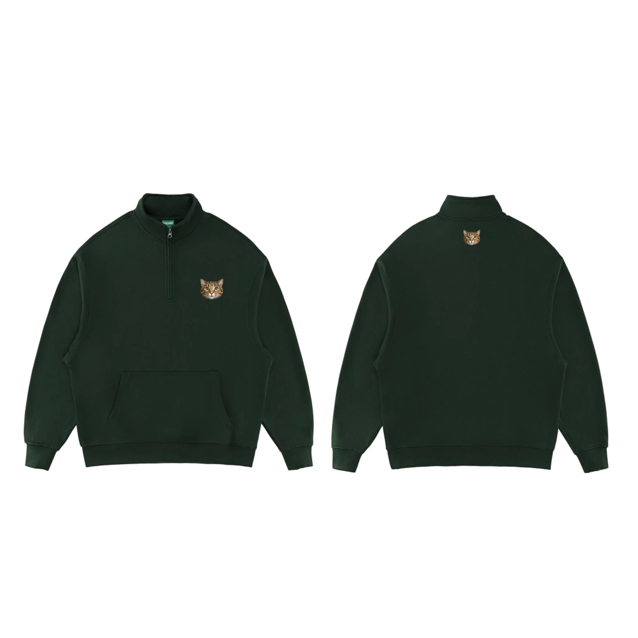 Jungle Green_Essential Halfzip sweats