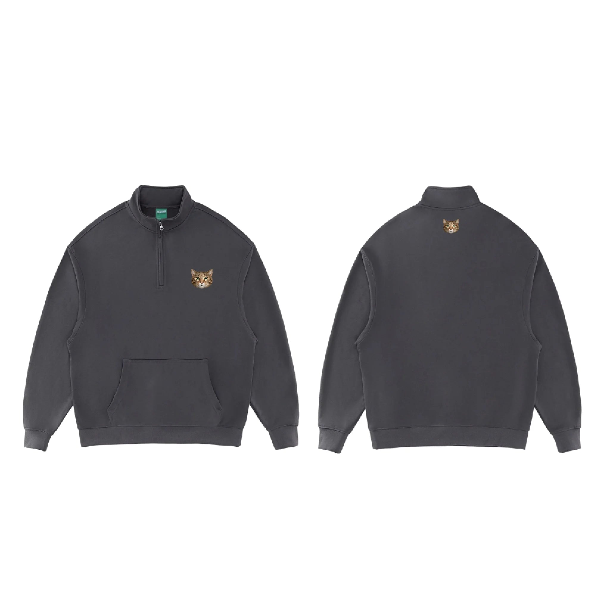 Dark Grey_Essential Halfzip sweats