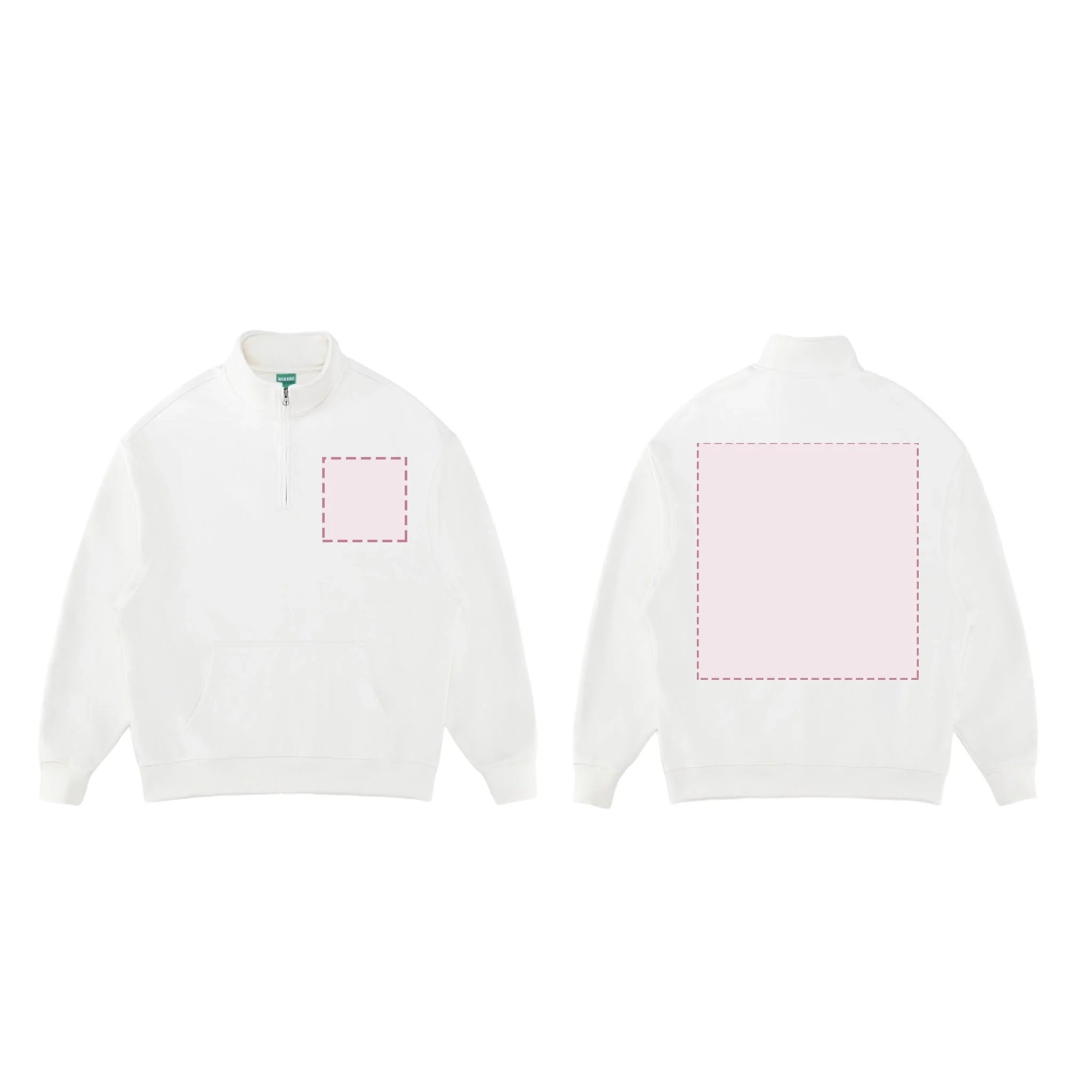 White_Essential Halfzip sweats