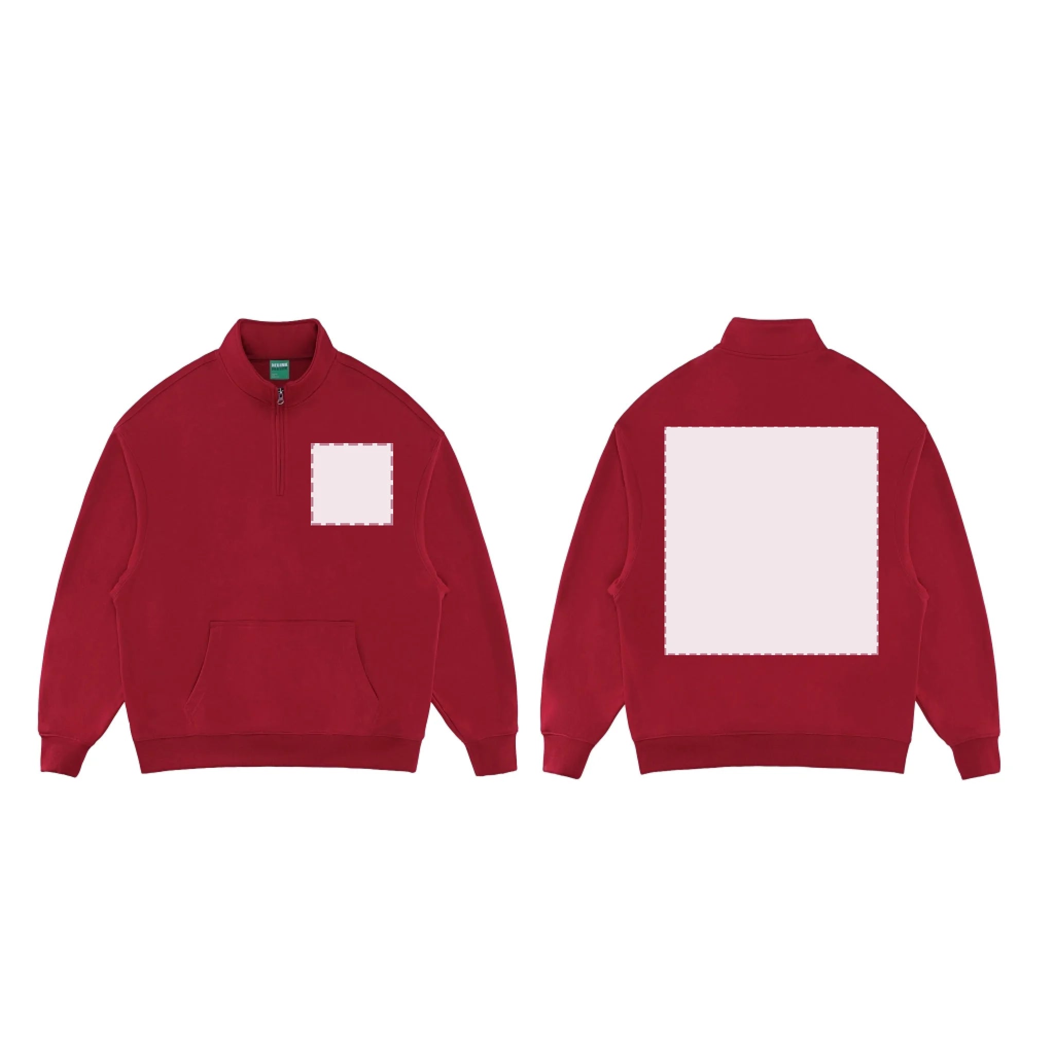 Red_Essential Halfzip sweats
