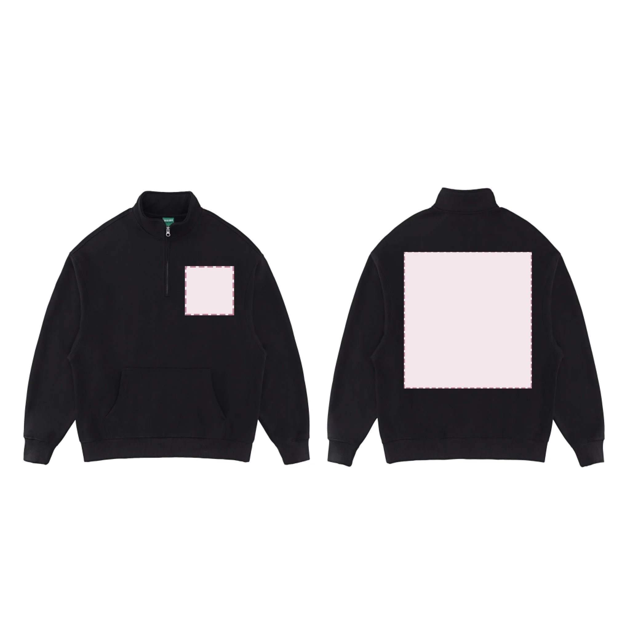 Black_Essential Halfzip sweats