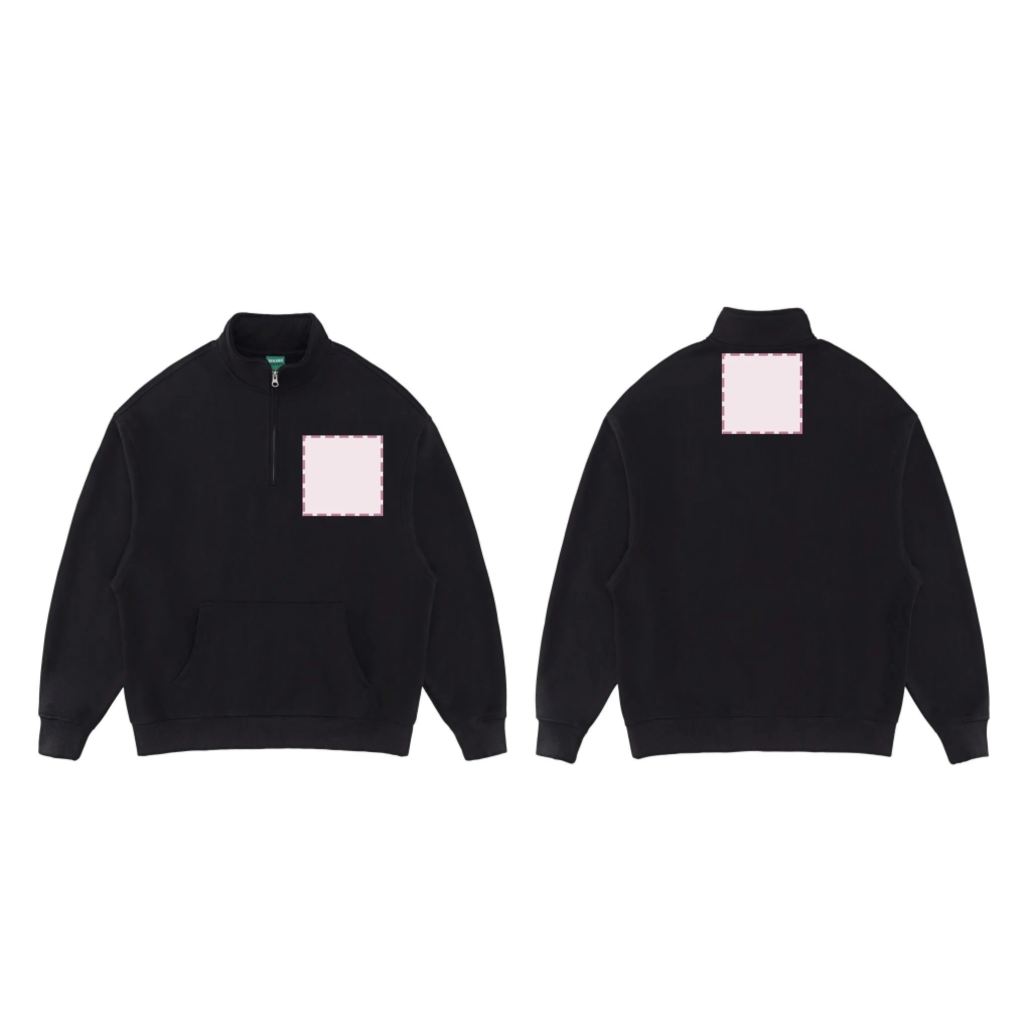 Black_Essential Halfzip sweats