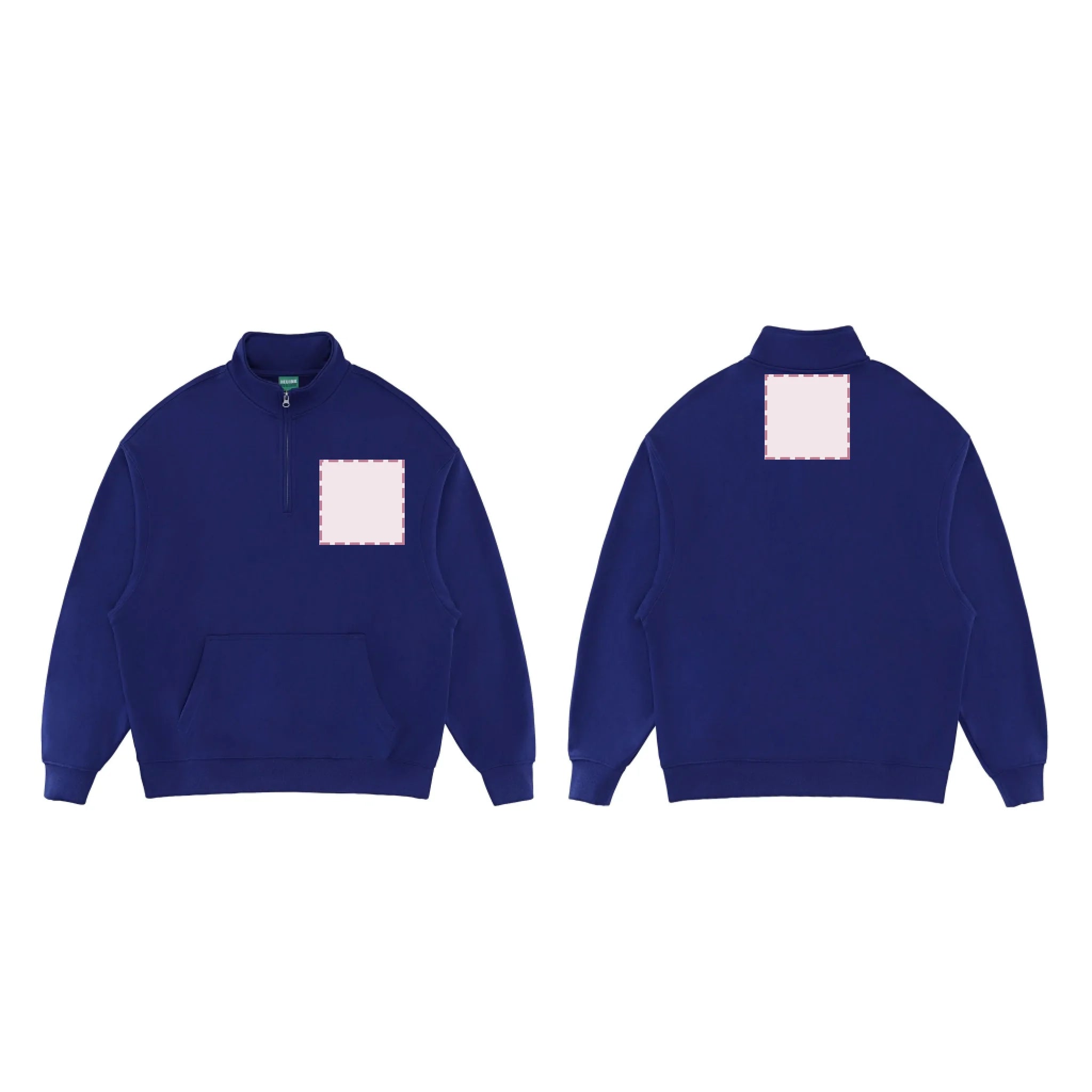 Navy_Essential Halfzip sweats