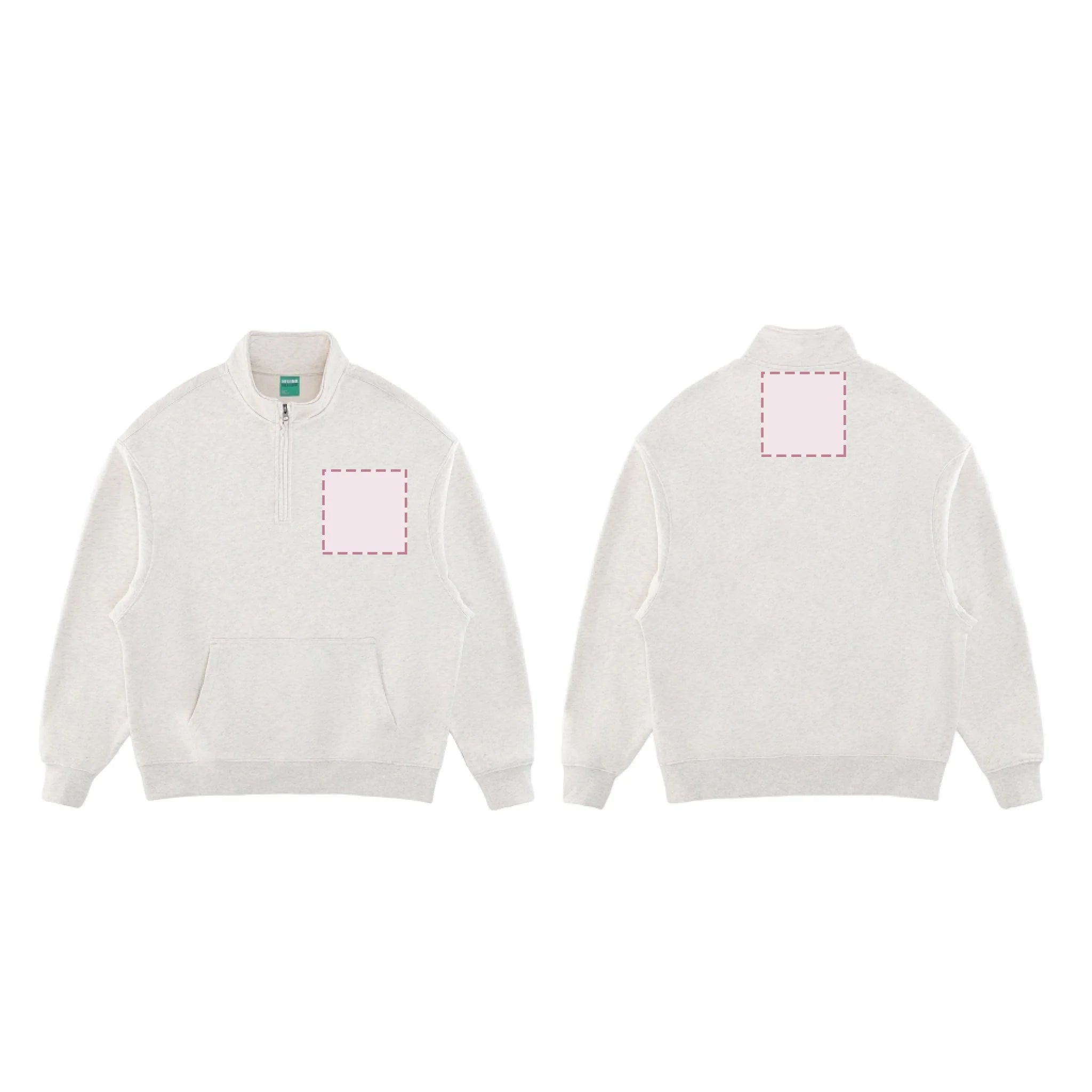 Oatmeal Grey_Essential Halfzip sweats